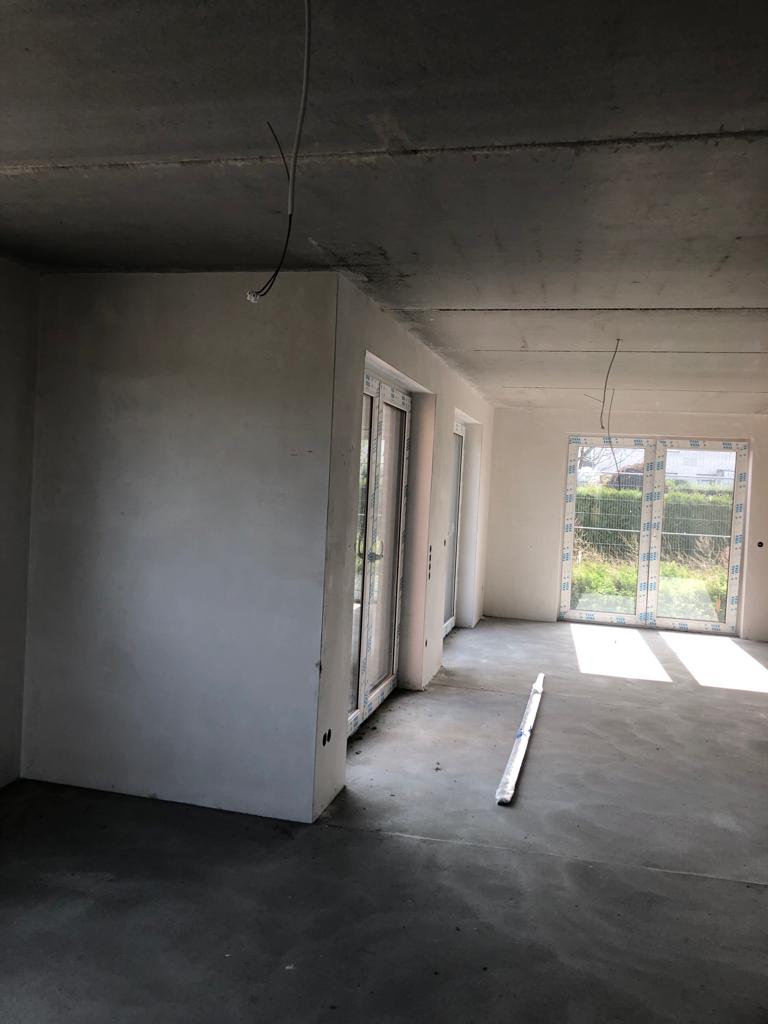 Verputzter Flurbereich im Neubau